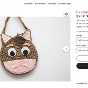 CUSTOM MADE CROCHET TOY STORY BAG FOR KIDS